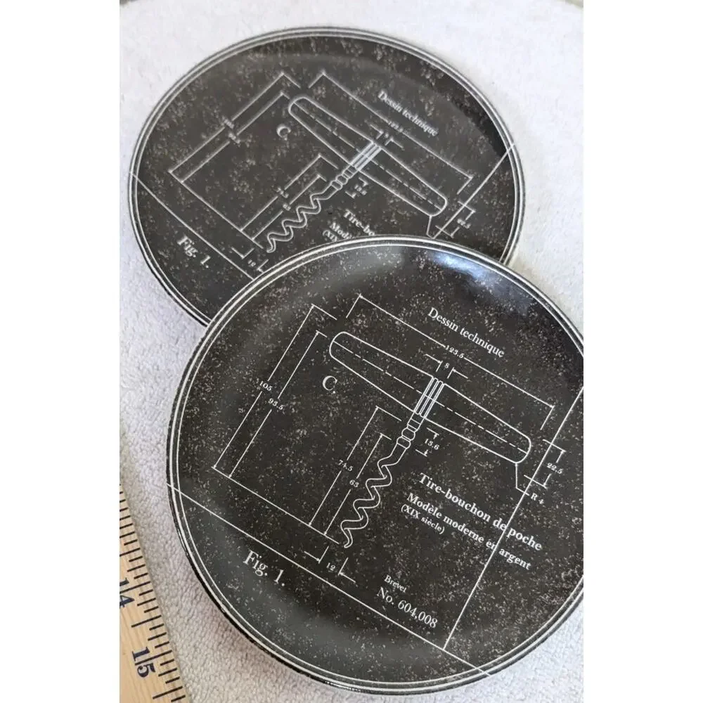 Set of 2 Tire-Bouchon by Williams-Sonoma 2011 Appetizer Plates 6-1/2